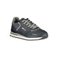Gas Blue Polyurethane Men Sneaker
