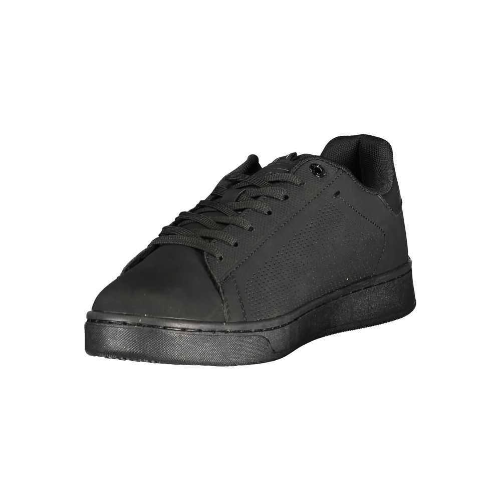 Gas Black Polyurethane Men Sneaker