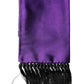 Dolce & Gabbana Violet Silk Fringes Neck Wrap Foulard Scarf
