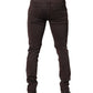 Daniele Alessandrini Brown Cotton Mid Waist Skinny Men Denim Jeans