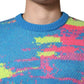Dolce & Gabbana Multicolor Men Crew Neck Pullover Sweater