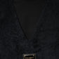 Dolce & Gabbana Black Cotton V-Neck Men Sweatshirt Sweater