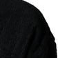 Dolce & Gabbana Black Cotton V-Neck Men Sweatshirt Sweater