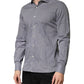 Domenico Tagliente Gray Patterned Long Sleeves Dress Shirt