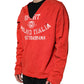 Dolce & Gabbana Red Distressed Cotton V-Neck Sweatshirt Men  Sweater