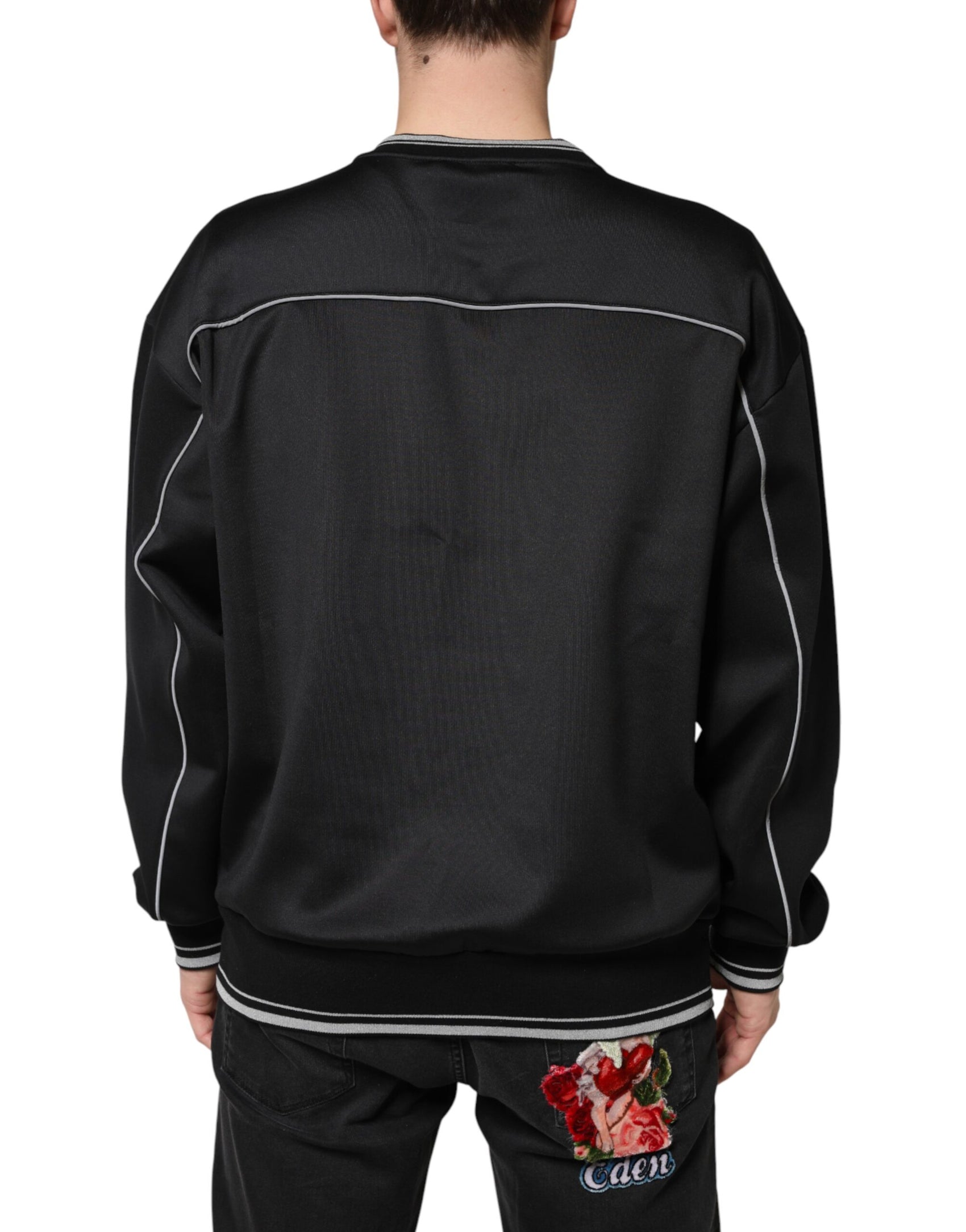Dolce & Gabbana Black DG Logo Crew Neck Sweatshirt Sweater