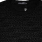 Dolce & Gabbana Black Monogram Crew Neck Sweatshirt Sweater