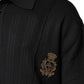 Dolce & Gabbana Black Crest Long Sleeve Men Pullover Sweater