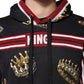 Dolce & Gabbana Black King Crown Hooded Sweatshirt Sweater