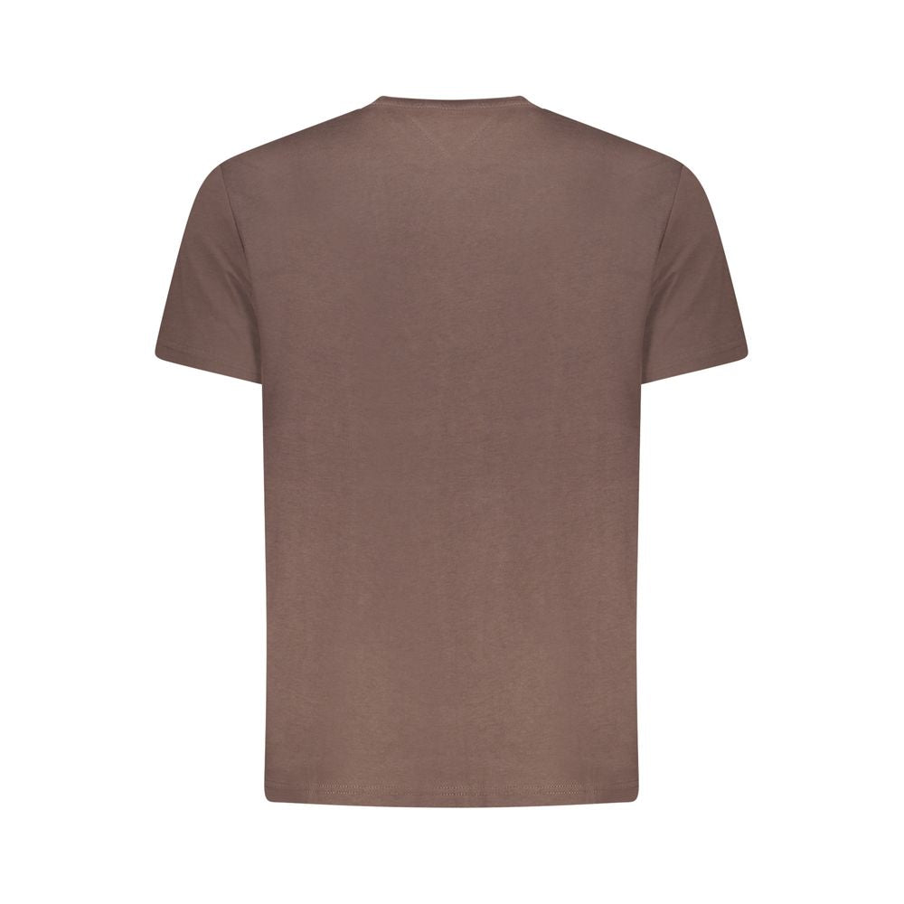 Tommy Hilfiger Brown Cotton Men's T-Shirt