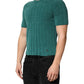 Dolce & Gabbana Dark Green Cotton Blend Men Crew Neck T-shirt