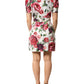 Dolce & Gabbana White Floral Embellished Sheath Mini Dress