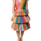 Dolce & Gabbana Multicolor Nylon Tiered Tulle Midi Dress