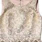 Dolce & Gabbana Beige Gold Floral Brocade Sleeveless Dress