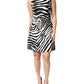 Dolce & Gabbana Black White Zebra Sleeveless A-line Dress