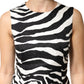 Dolce & Gabbana Black White Zebra Sleeveless A-line Dress