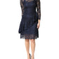 Dolce & Gabbana Blue Lace Ruffle A-line Knee Length Dress