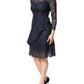 Dolce & Gabbana Blue Lace Ruffle A-line Knee Length Dress