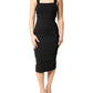 Dolce & Gabbana Black Square Neck Sleeveless Midi Dress