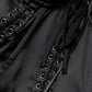 Dolce & Gabbana Black Satin Acetate Lace Eyelets Mini Dress