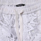 Dolce & Gabbana White Cotton Cut Out Mid Waisted Bermuda Shorts