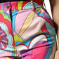 Dolce & Gabbana Multicolor Graphic High Waist Bermuda Shorts
