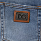 Dolce & Gabbana Blue Washed Cotton Skinny Denim Trouser Jeans