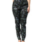 Dolce & Gabbana BlueGreen Floral Metallic Slim Trouser Pants