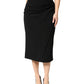 Dolce & Gabbana Black Wool High Waist Pencil Cut Midi Skirt