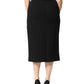 Dolce & Gabbana Black Wool High Waist Pencil Cut Midi Skirt