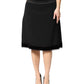 Dolce & Gabbana Black Mid Waist A-line Knee Length Skirt