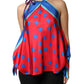 Dolce & Gabbana Multicolor Polka Dot Tie Halter Blouse  Top