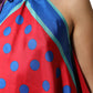Dolce & Gabbana Multicolor Polka Dot Tie Halter Blouse  Top