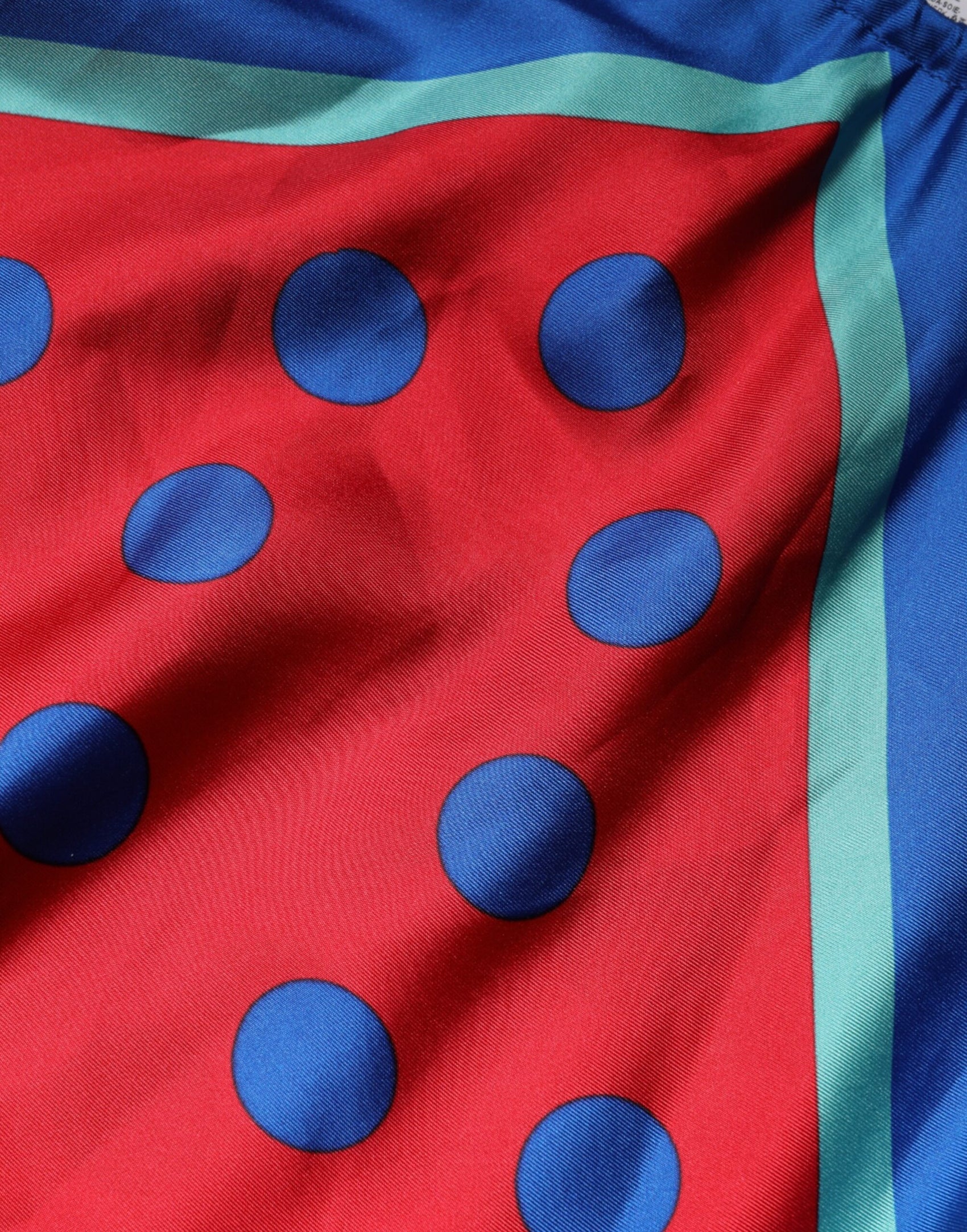 Dolce & Gabbana Multicolor Polka Dot Tie Halter Blouse  Top