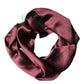 Dolce & Gabbana Maroon Silk Satin Fringes Neck Foulard Scarf