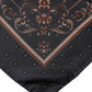 Dolce & Gabbana Black Patterned Square Foulard Scarf