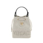 Versace White Fabric Backet Bag