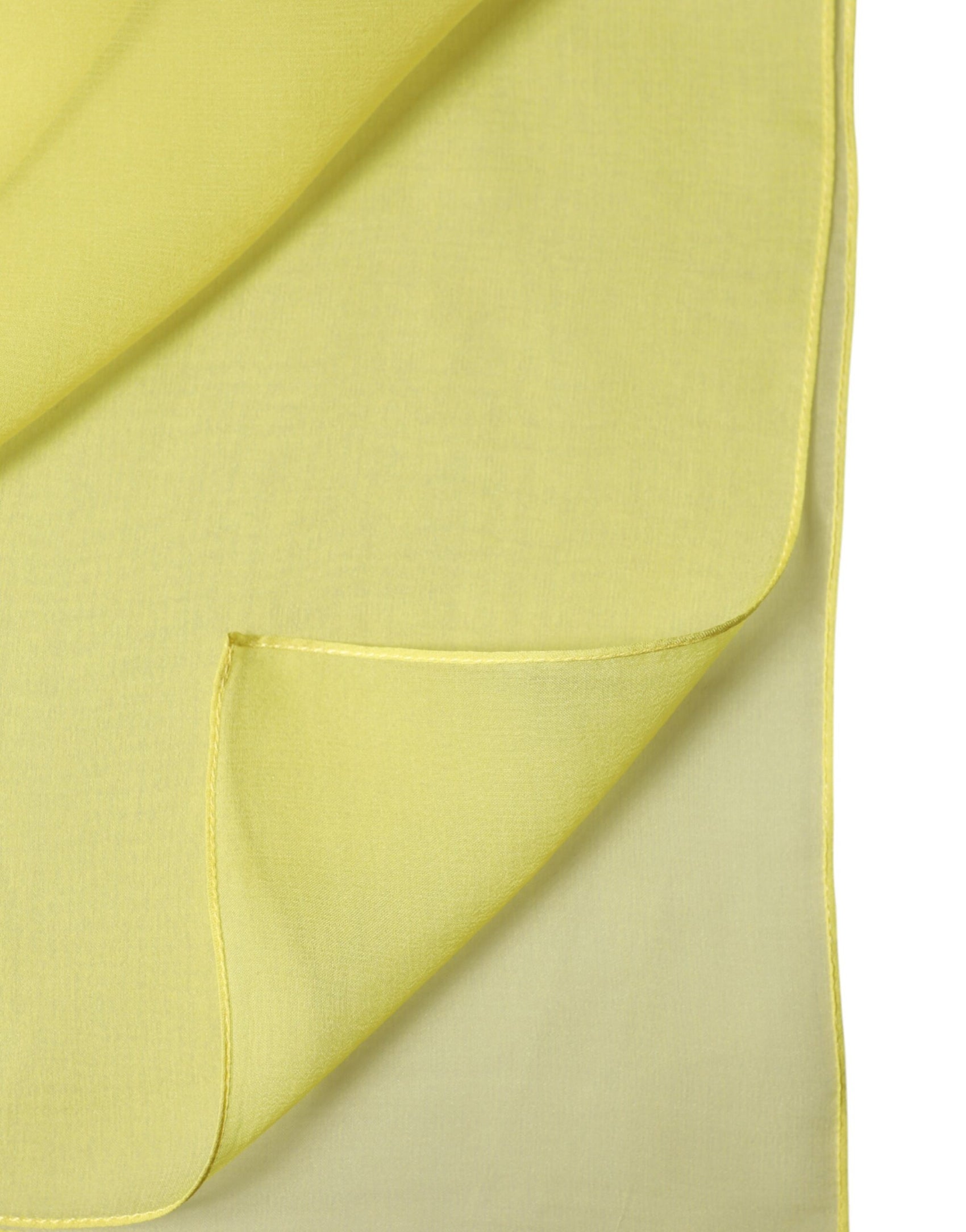 Dolce & Gabbana Yellow Stole Silk Neck Wrap Shawl Men  Scarf