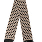 Dolce & Gabbana Brown Polka Dot Silk Fringes Foulard Scarf