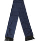 Dolce & Gabbana Navy Blue Silk Fringes Neck Foulard Scarf