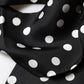 Dolce & Gabbana Scarf Black Polka Dot Silk Neck Wrap Foulard