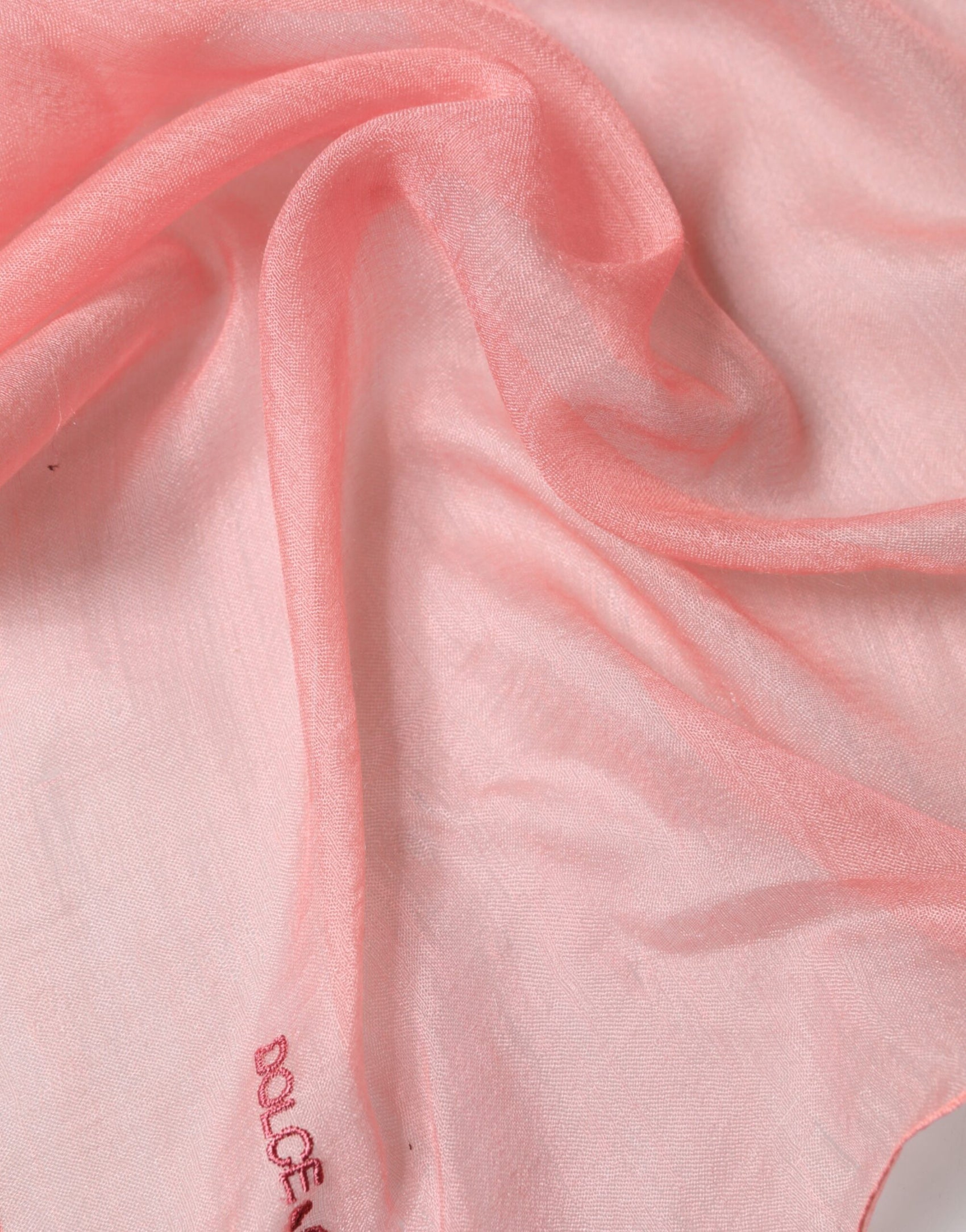 Dolce & Gabbana Light Pink Cashmere Neck Wrap Shawl Scarf