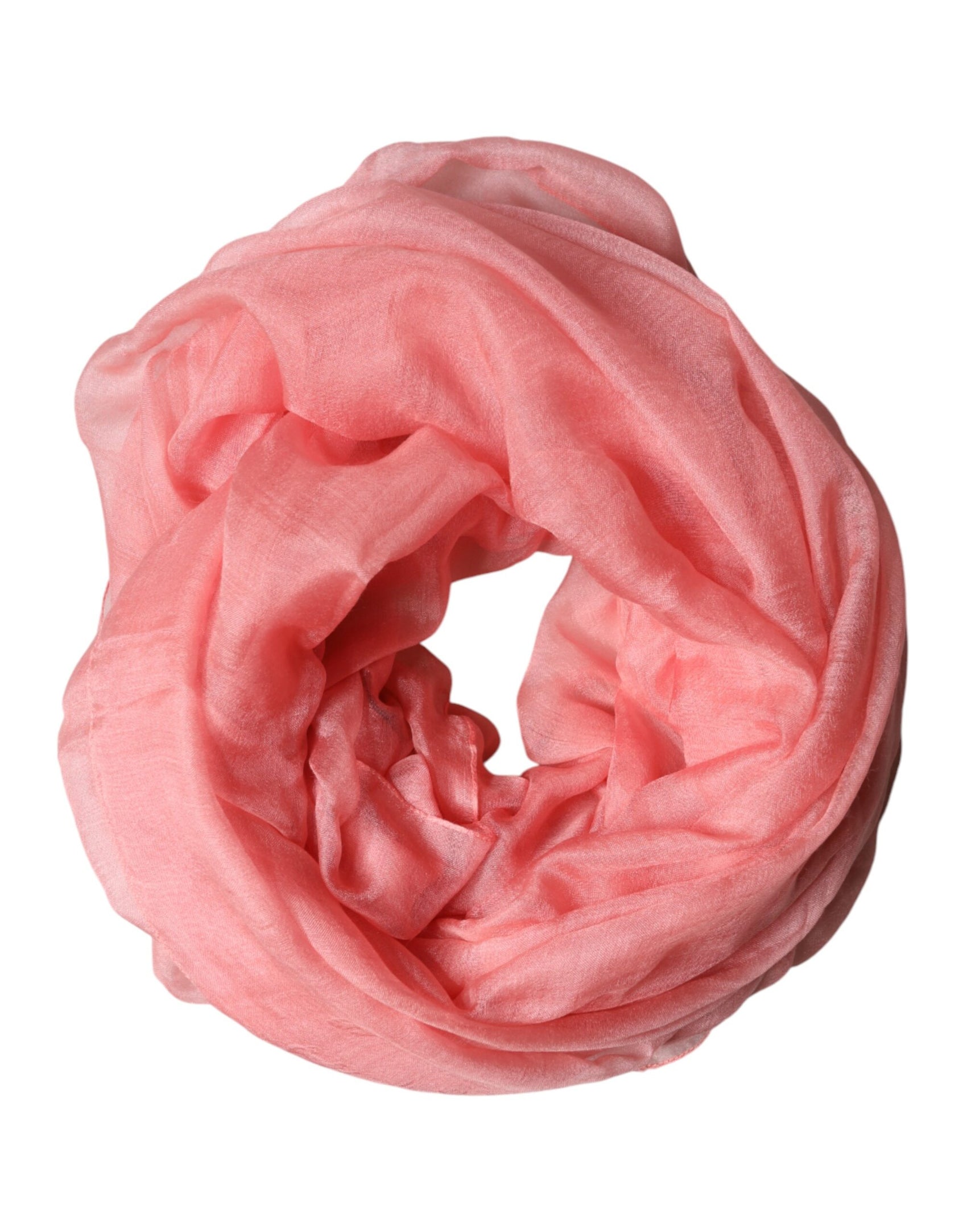 Dolce & Gabbana Light Pink Cashmere Neck Wrap Shawl Scarf