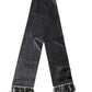 Dolce & Gabbana Black Satin Silk Fringes Neck Foulard Scarf