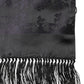 Dolce & Gabbana Black Satin Silk Fringes Neck Foulard Scarf