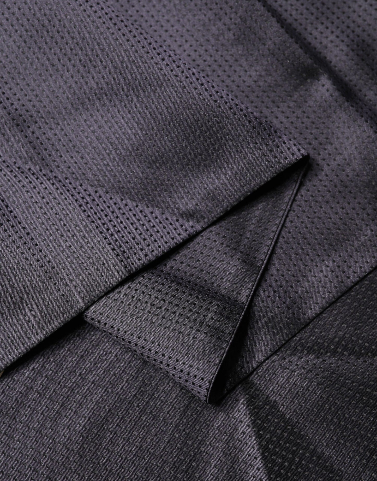 Dolce & Gabbana Black Satin Silk Fringes Neck Foulard Scarf