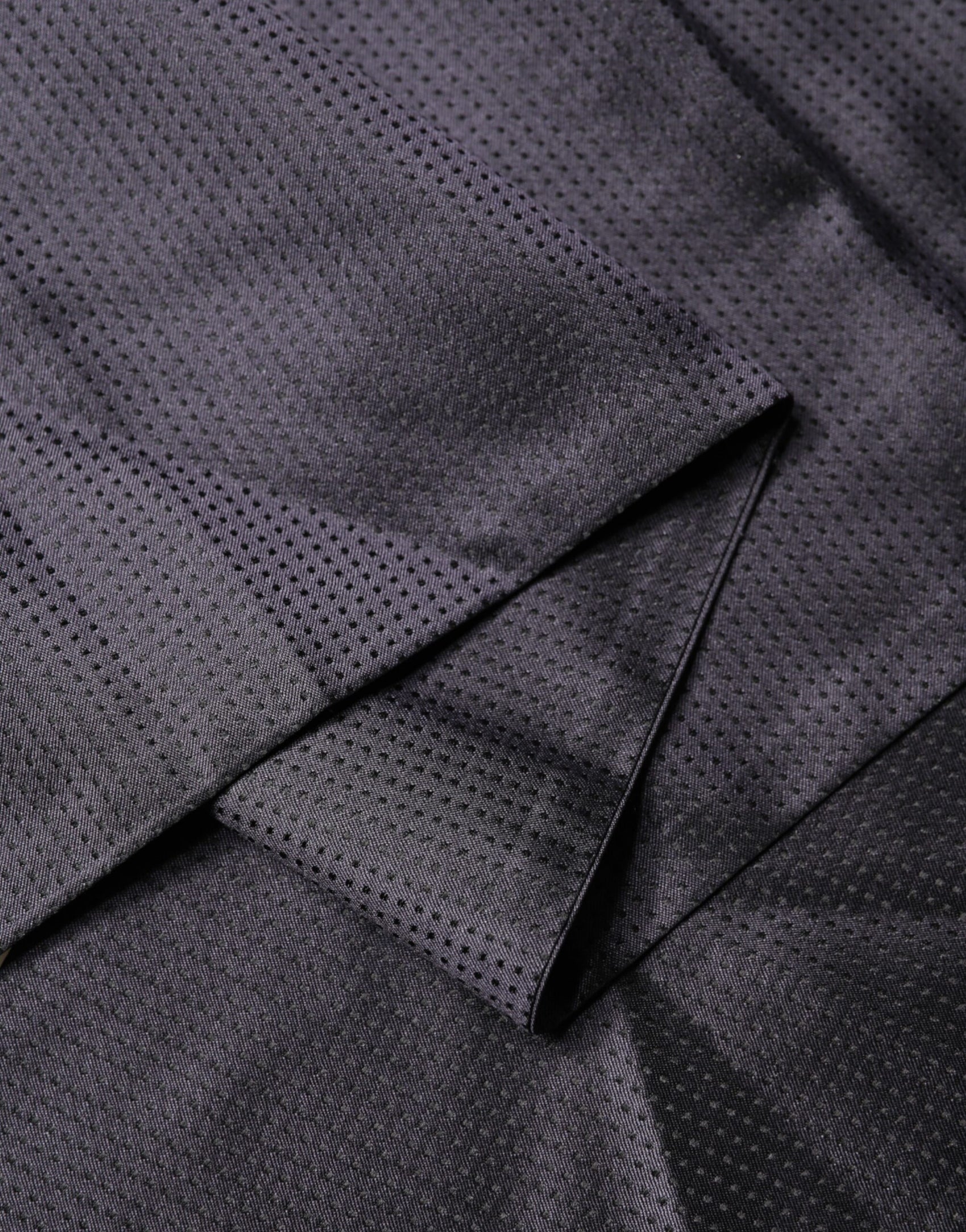 Dolce & Gabbana Black Satin Silk Fringes Neck Foulard Scarf