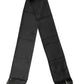Dolce & Gabbana Black Satin Silk Fringes Neck Foulard 143.5cm x15cm Scarf