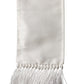 Dolce & Gabbana White Silk Fringes Neck Wrap Foulard  Scarf
