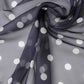 Dolce & Gabbana Blue Polka Dot Silk Neck Wrap Shawl 205cm x 132cm Scarf